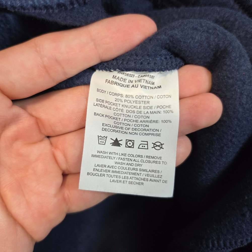 Nike Fleece Joggers Mens XL Navy Blue Club Sweatpants Athleisure Tapered Cuffed - Picture 6 of 10